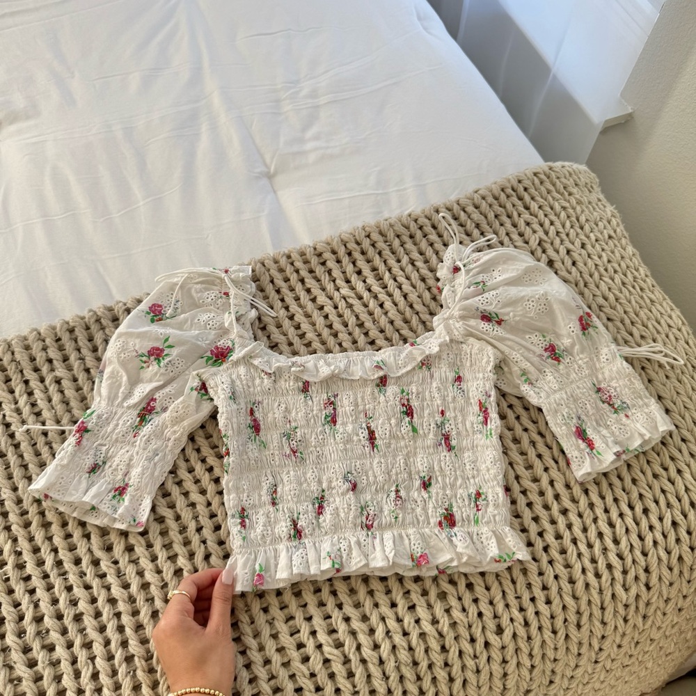 For Love & Lemons Ruched Top